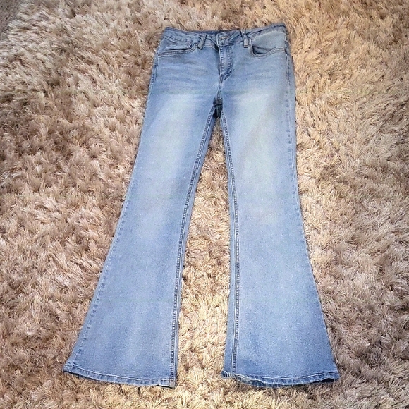 Indigo Rising Denim - Indigo Rising Blue Flare Wide Leg Jeans with Classic Denim Look